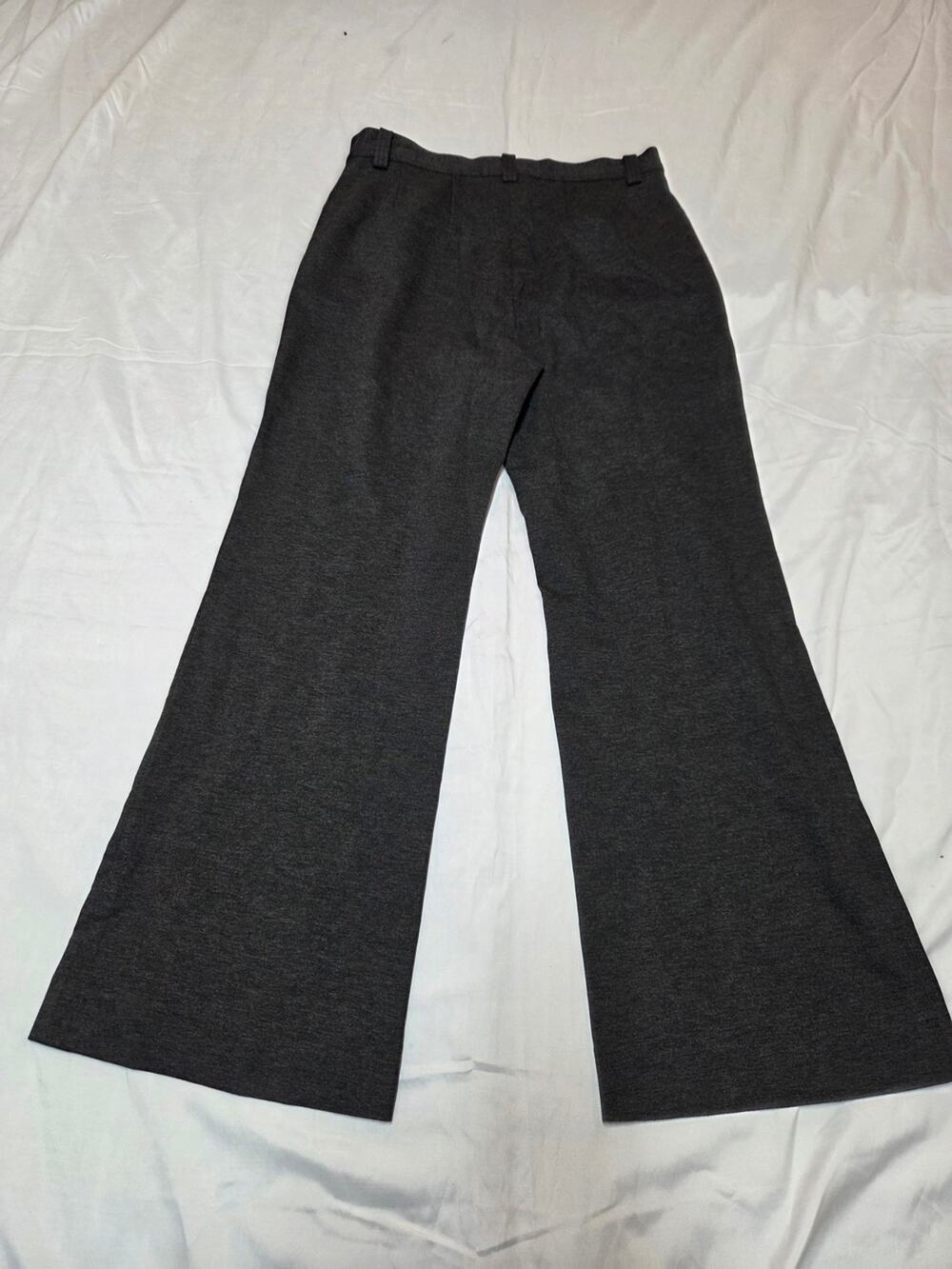 Wide-Leg High-Rise Women's Pants in Charcoal